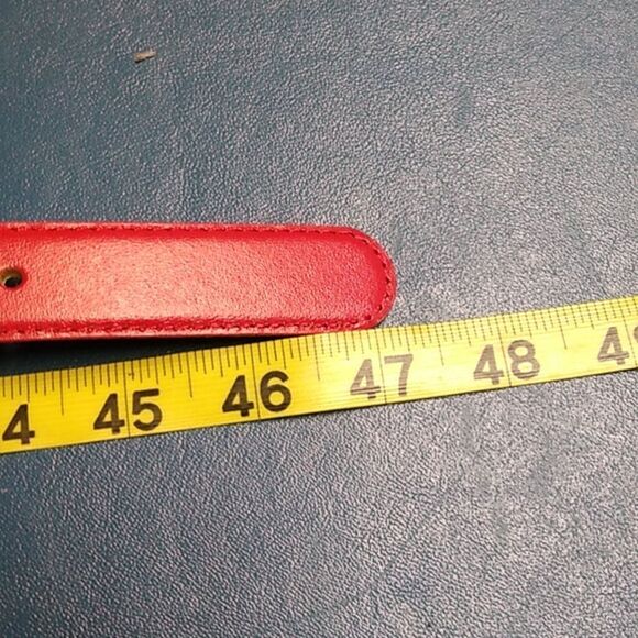 Stylish Leather Belt Trio Red White Brown - Picture 2 of 12